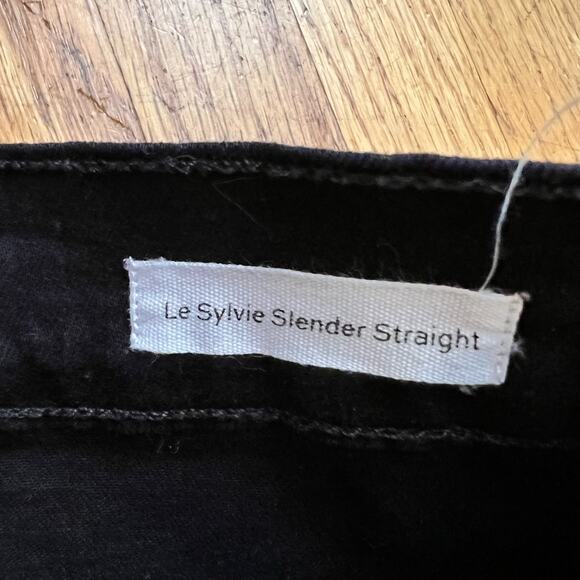 Frame Jeans Womens 26 Black Le Sylvie Slender Straight Denim - Picture 5 of 10